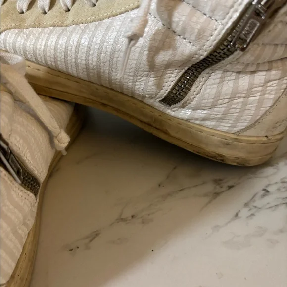 P448 White High-Top Athletic Sneakers - Picture 5 of 5